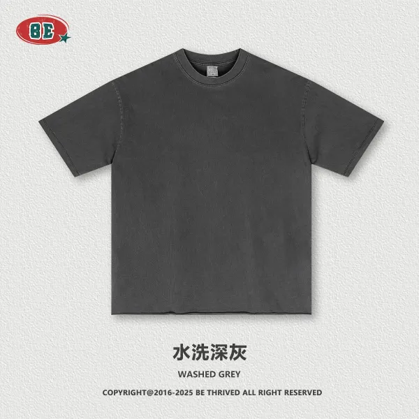 Design BE Thrived Washed Grey T-Shirt T-Shirts - 1