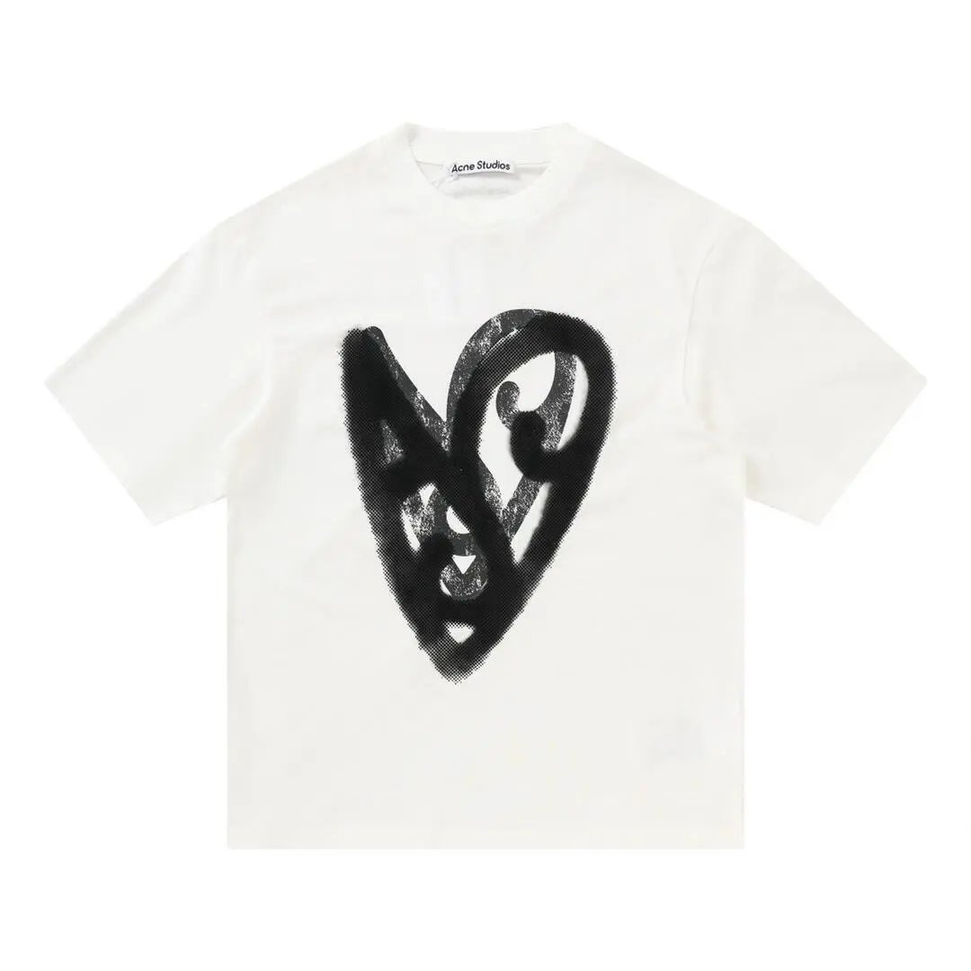 Acne Studios Embroidered Logo T-Shirt Charcoal Gray T-Shirt - 7