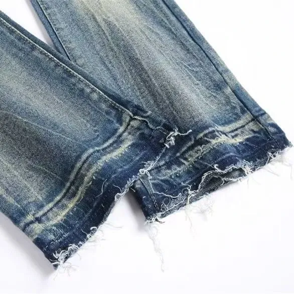 Amiri Embroidered Logo Distressed Slim Fit Jeans - 9