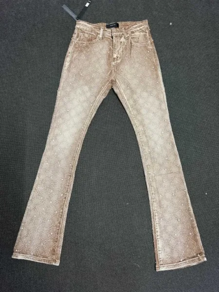 Amiri Embroidered Logo Distressed Slim Fit Jeans - 14