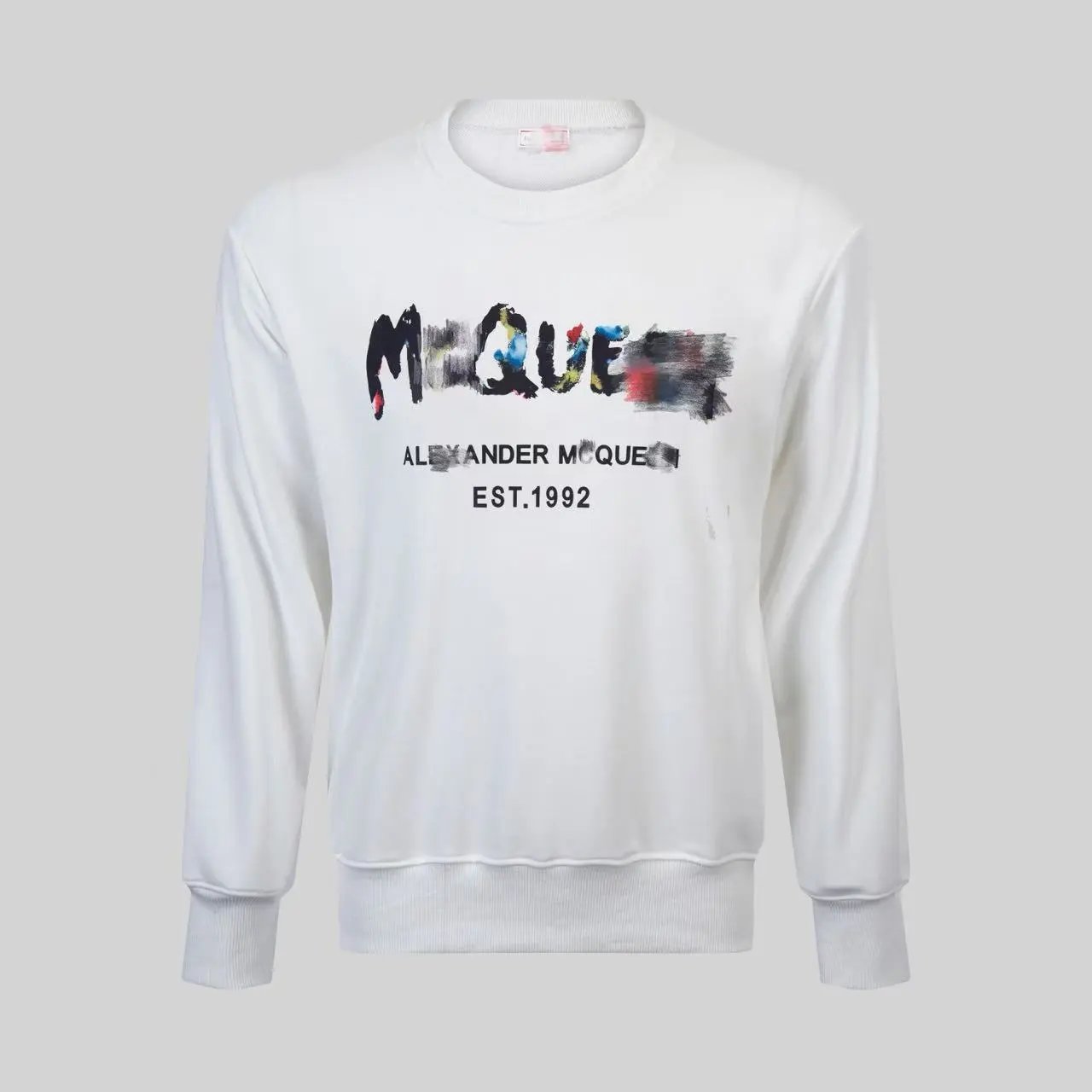 Alexander McQueen Painted Logo Brown Crewneck Sweater - 21