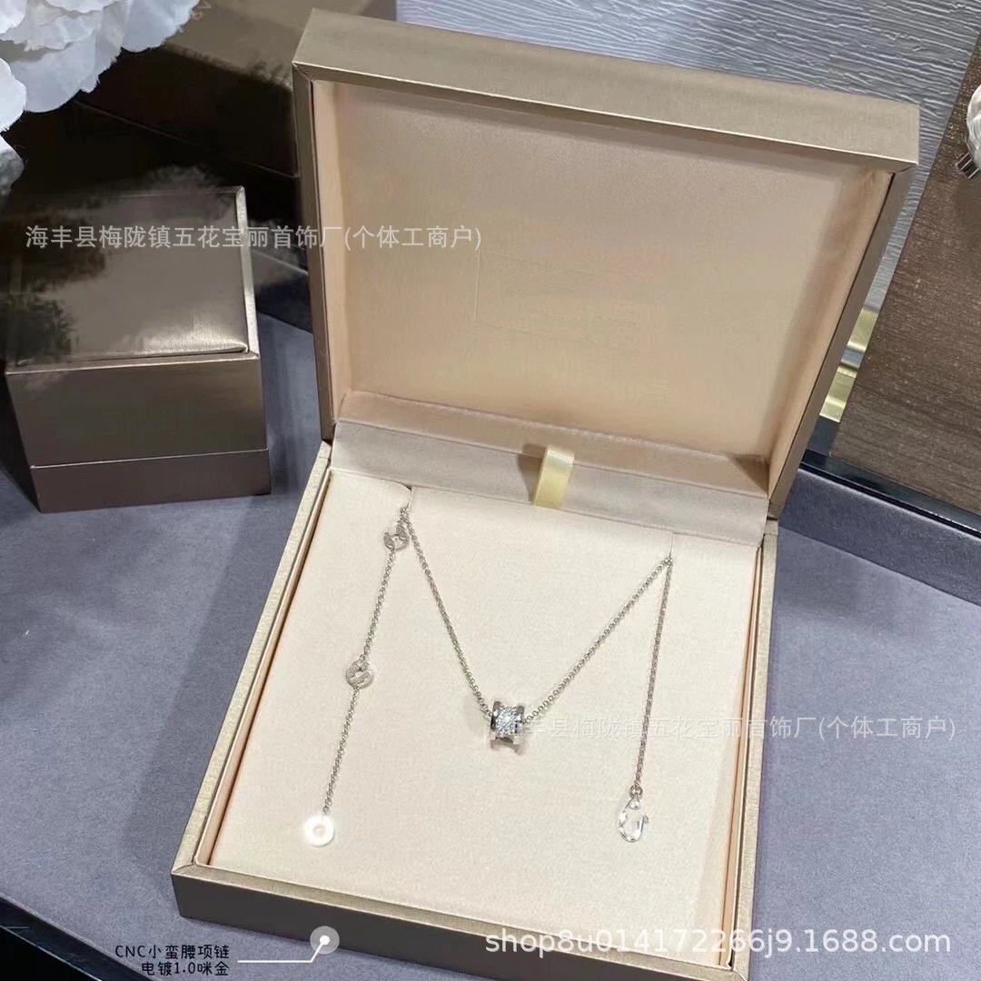 Design CNC Small Waist Necklace Silver Plated 1.0mm Gold Chain Necklace Jewelry