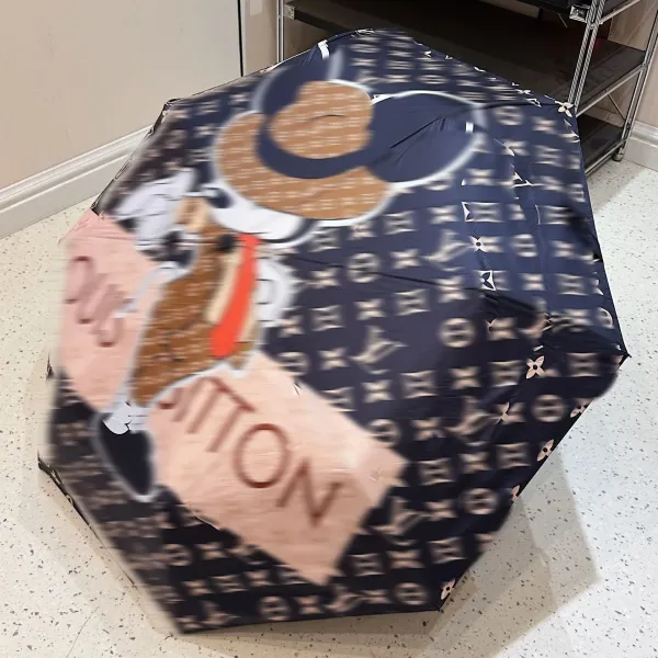 Chanel Monogram Print Umbrella Navy Blue Accessories - 8
