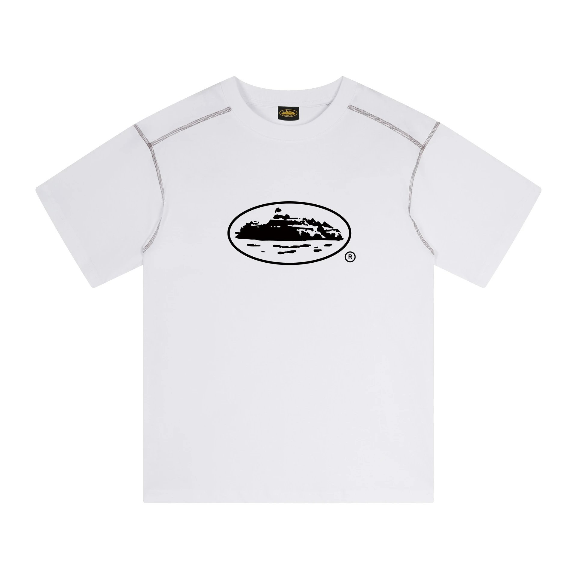 Design Graphic Oval Logo Black T-Shirt - 26