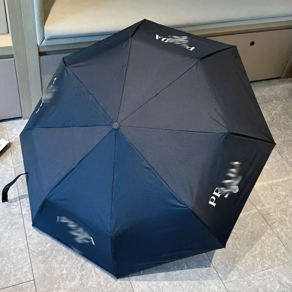 Chanel Monogram Print Umbrella Navy Blue Accessories - 14