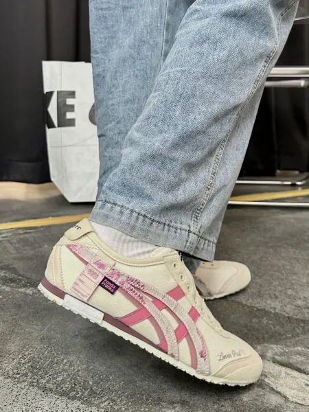 Onitsuka Tiger Mexico 66 x PandaPranke Pink Snake Print Sneakers - 6