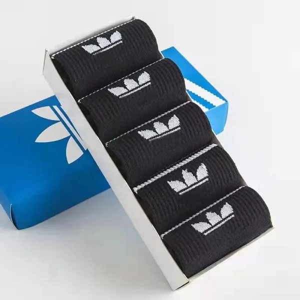 Adidas Originals Trefoil Logo Crew Socks Black - 1