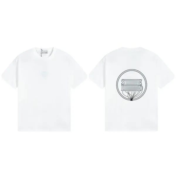 Stone Island T-Shirt White Graphic Print T-Shirt - 1