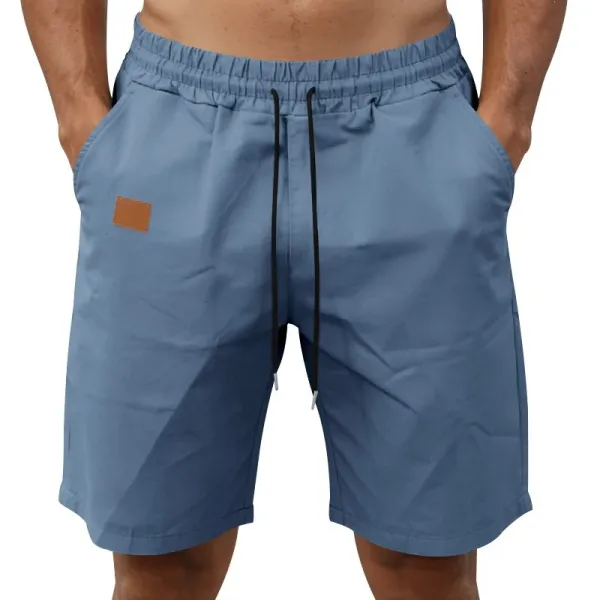 Design Drawstring Waist Shorts Black - 40