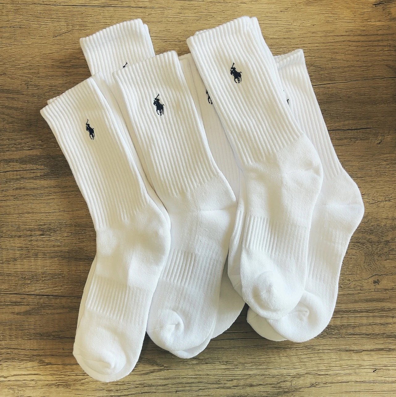 Design Basic Crew Sock White Socks - 5