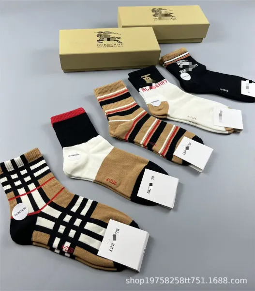 Burberry Classic Check and Logo Socks Set Multicolor Socks - 10