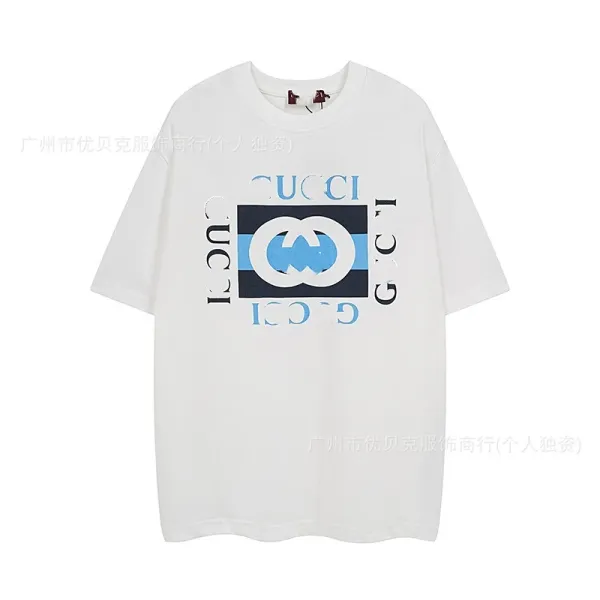 Gucci Logo Print Oversized T-Shirt White - 1