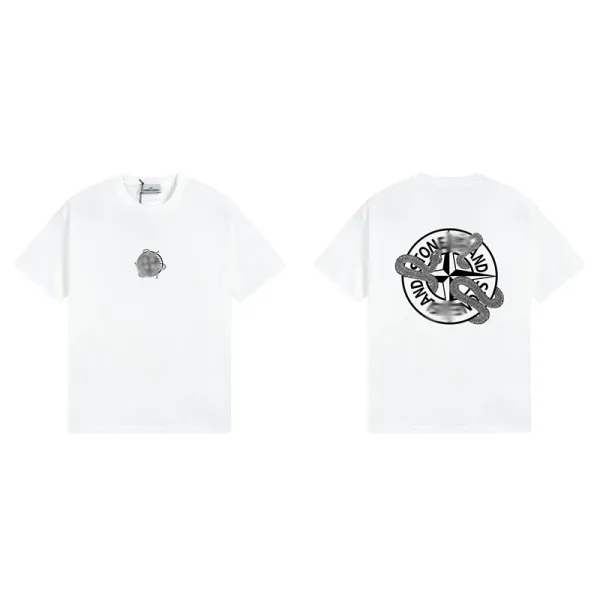 Stone Island Compass Logo T-Shirt White - 1