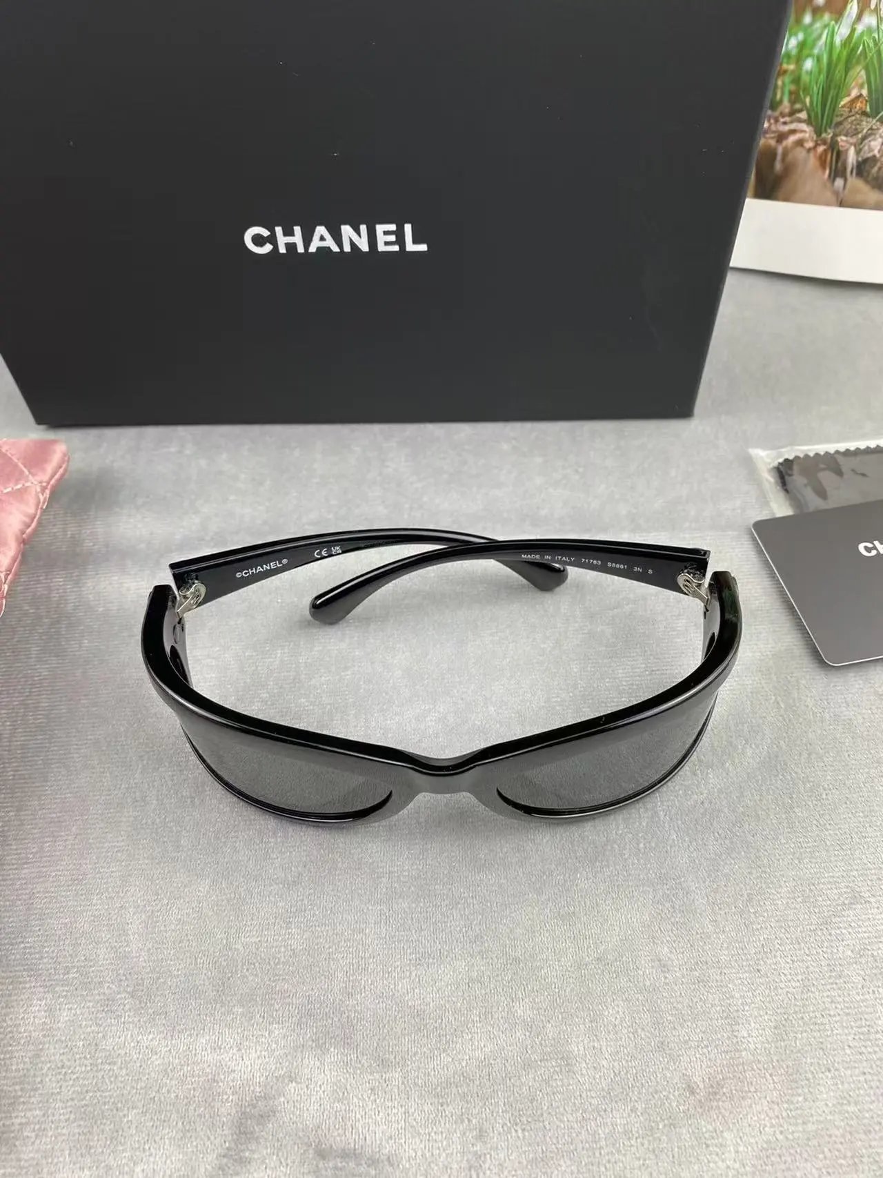 Chanel CC Logo Acetate Sunglasses Black - 3
