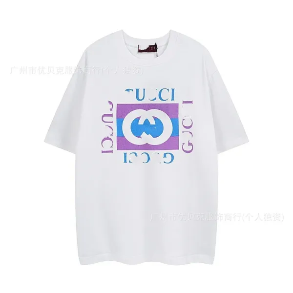 Gucci Logo Print Oversized T-Shirt White - 1