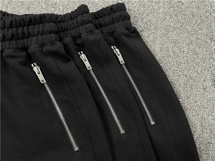 Design Drawstring Shorts with Zippered Pocket in Gray and Black - 12