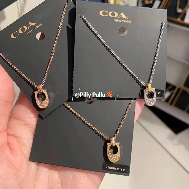 COA Jewelry Three-Ring Enamel Pendant Necklace product detail image 14