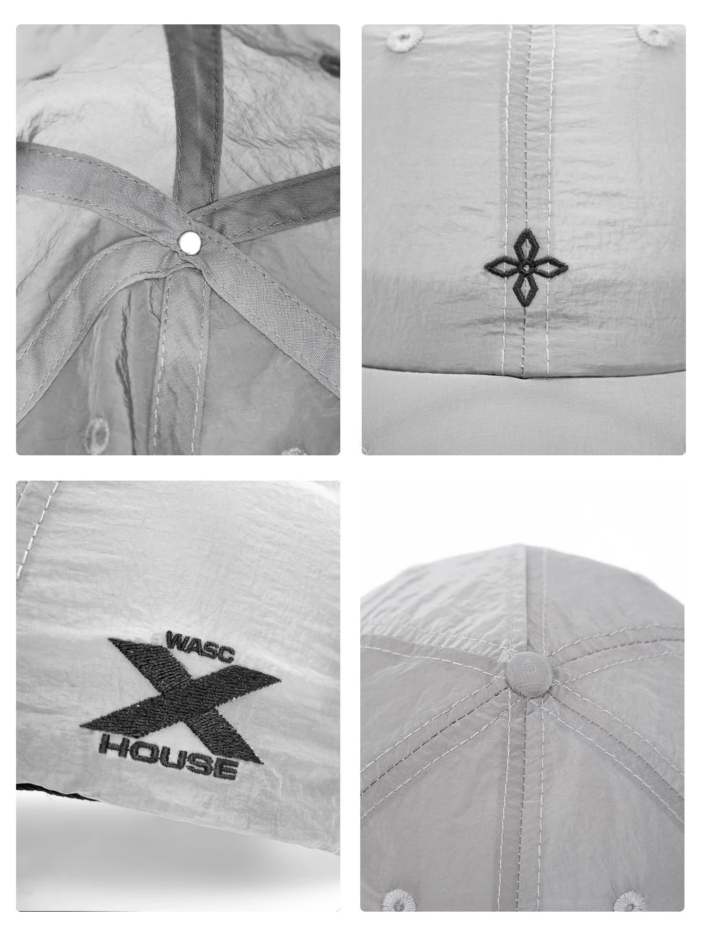 Design Structured Embroidered Baseball Cap Gray - 14