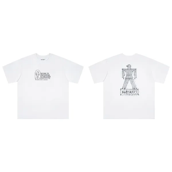 Design Work In Progress StarGazer Institute Graphic Print White T-Shirt T-Shirts - 1