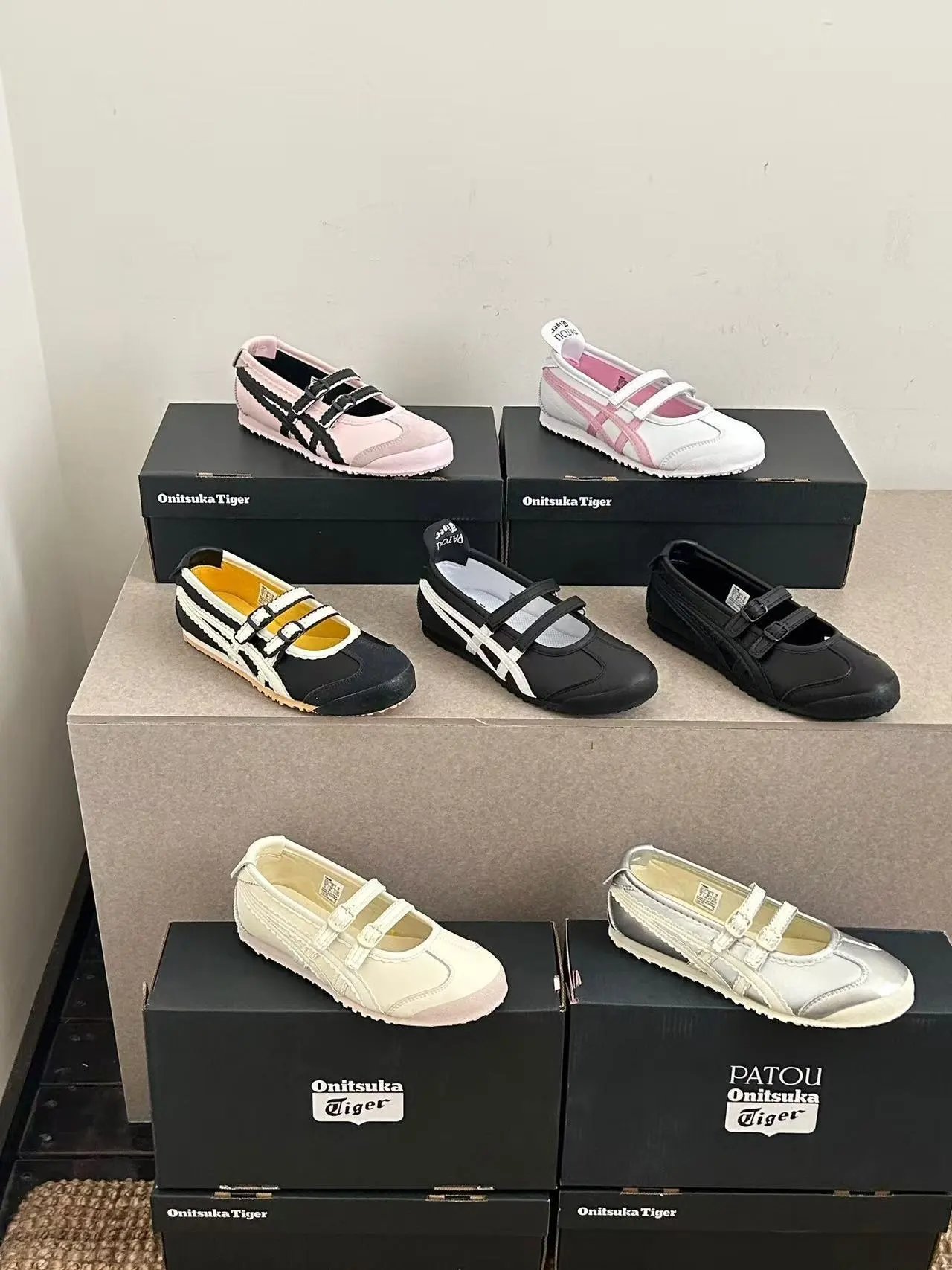 Onitsuka Tiger Asics Onitsuka Tiger Mexico 66 White Pink Sneakers Running Shoes - 13