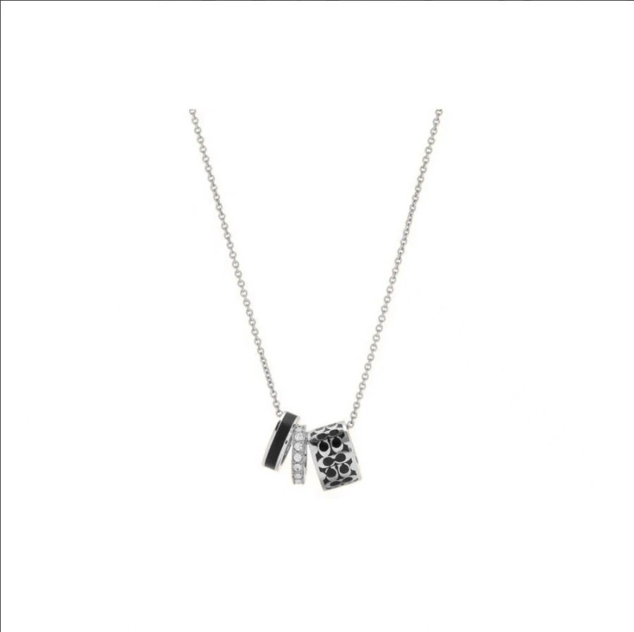 White Gold Black Three-Ring - 006