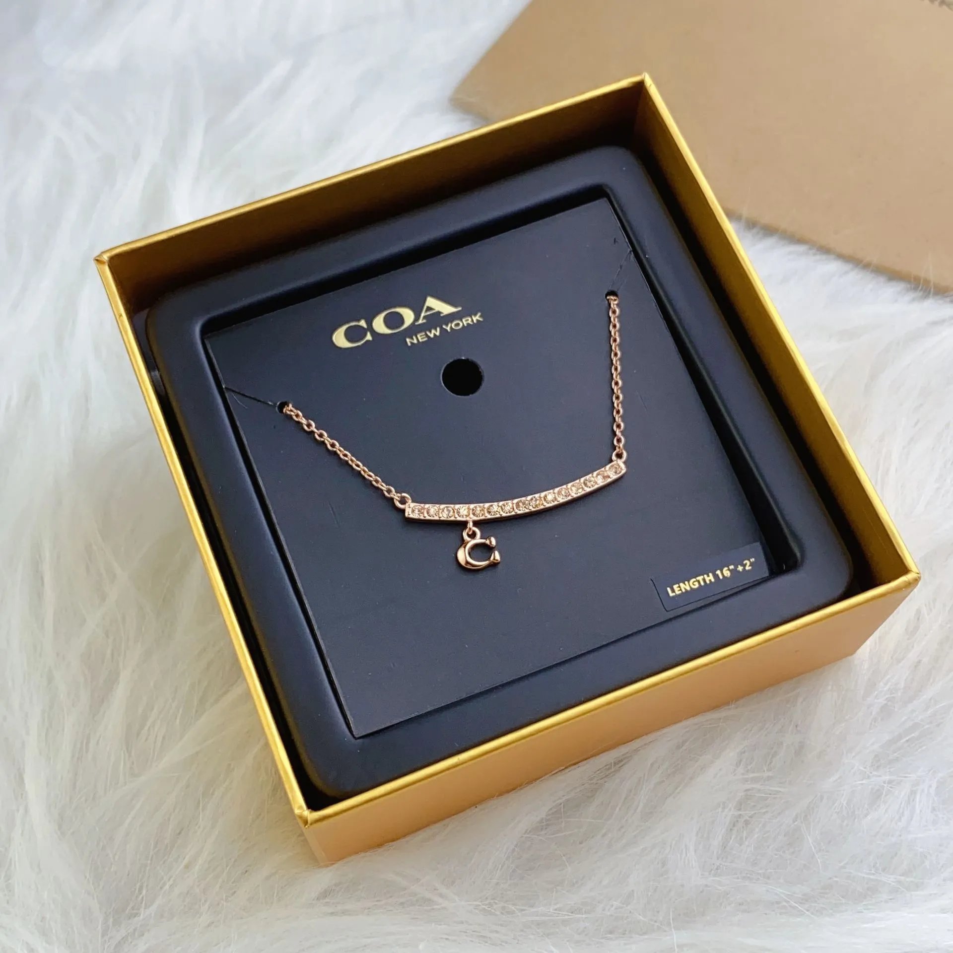 Rose Gold - Smile C Necklace - 036