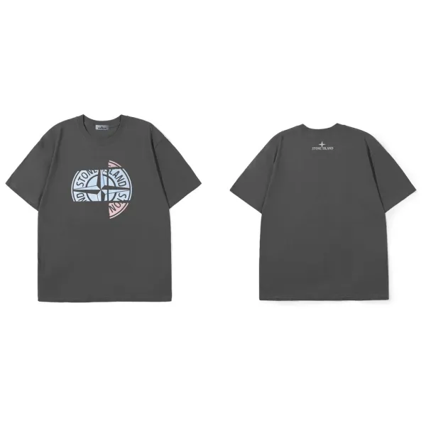Stone Island Compass Logo T-Shirt Gray - 11