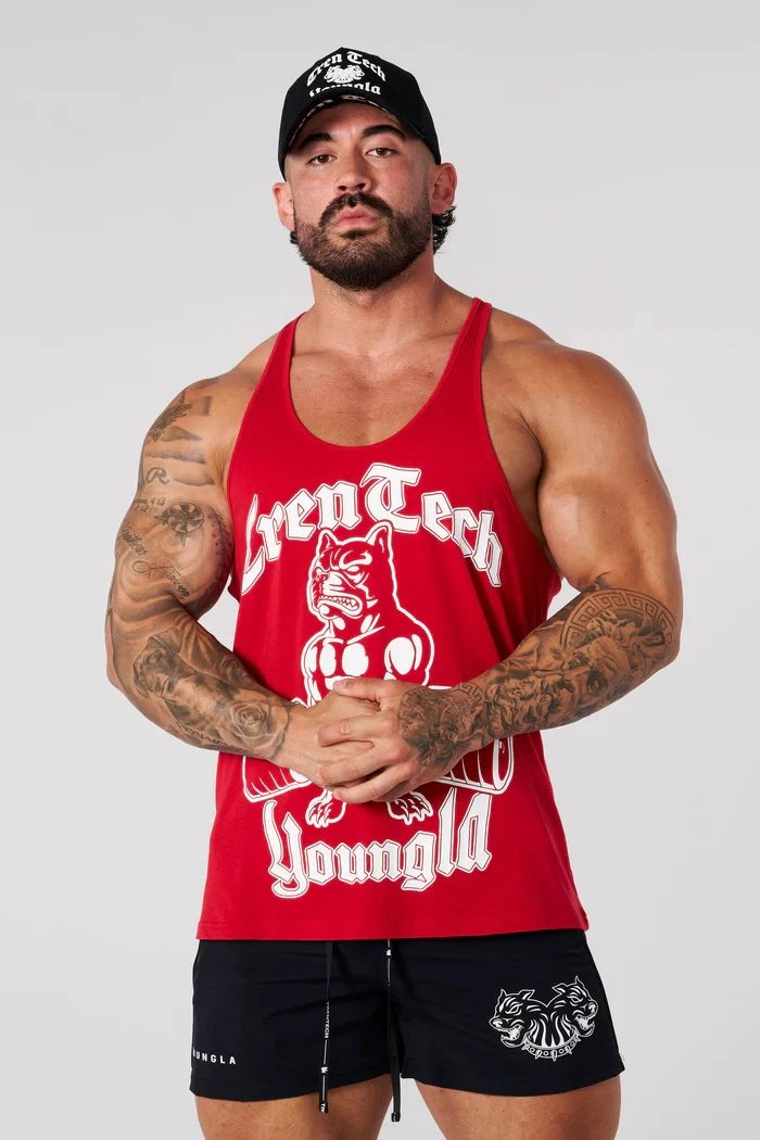 Design TrenTech Youngld Red Racerback Tank Top Vest Top - 11