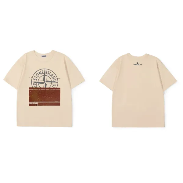 Stone Island Compass Logo T-Shirt Gray - 19