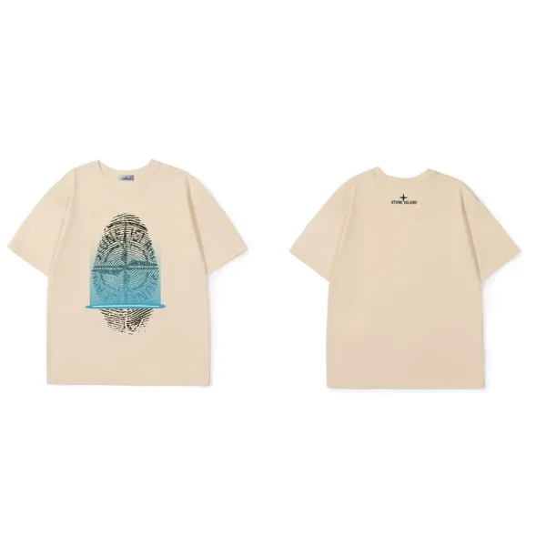 Stone Island Compass Logo T-Shirt Gray - 24
