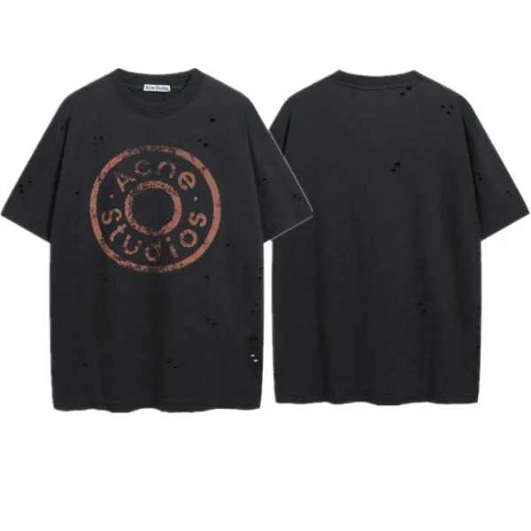 Acne Studios Stockholm 1996 Distressed Pink T-Shirt - 17