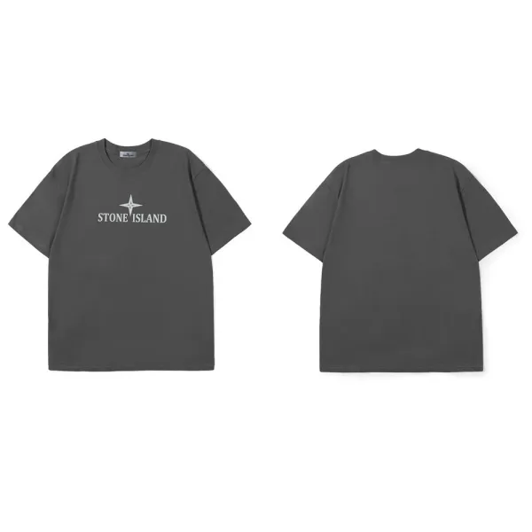 Stone Island Compass Logo T-Shirt Gray - 42