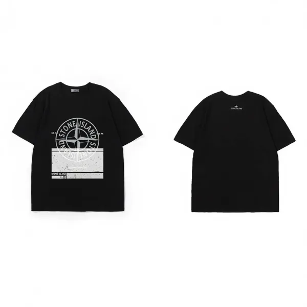 Stone Island Compass Logo T-Shirt Gray - 9