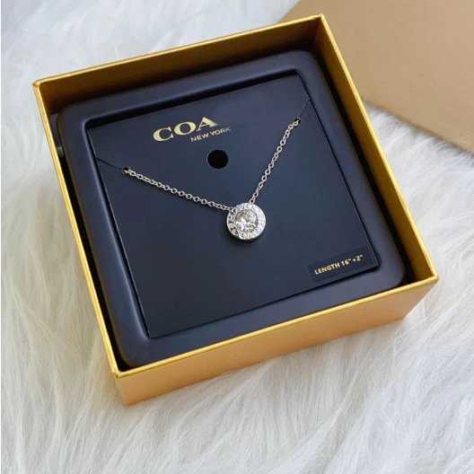 White Gold - Single Diamond Necklace - 031