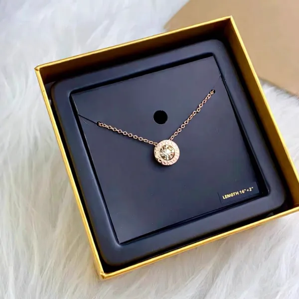 Bvlgari B.zero1 Rose Gold Necklace Jewelry - 1