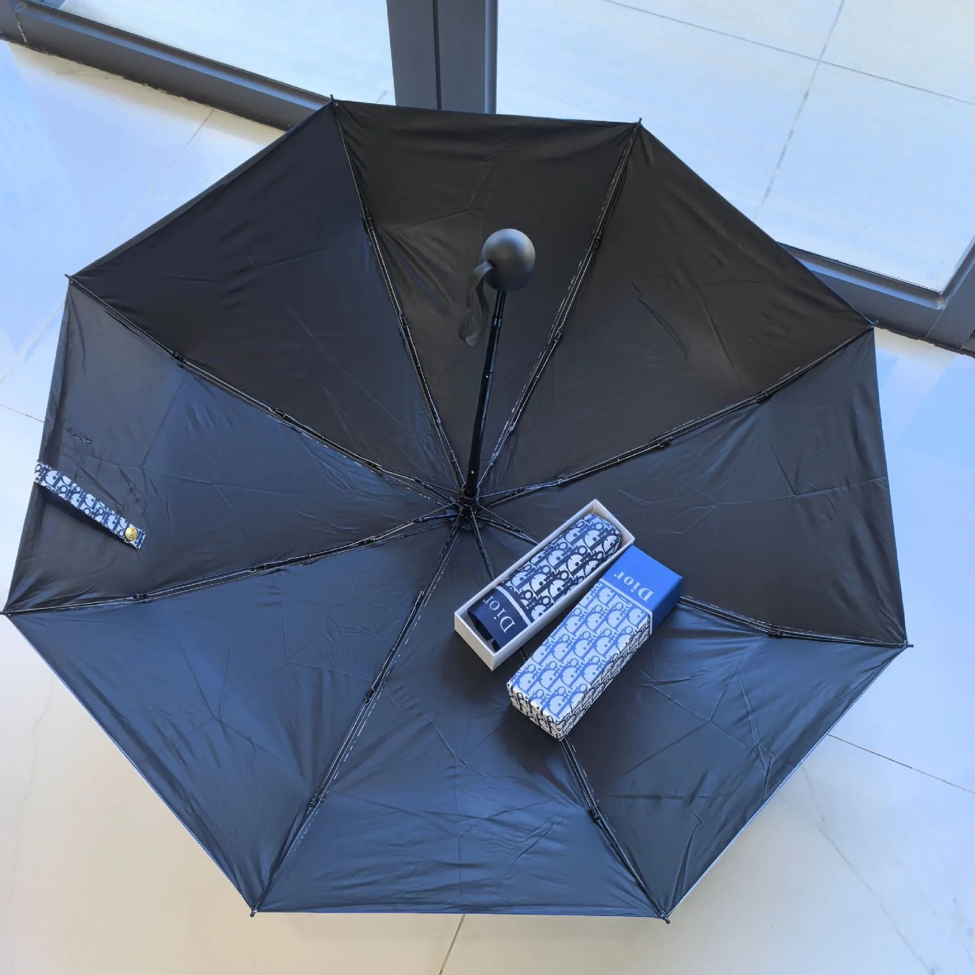 Design Floral Bird Print Folding Umbrella Multicolor Accessories - 4