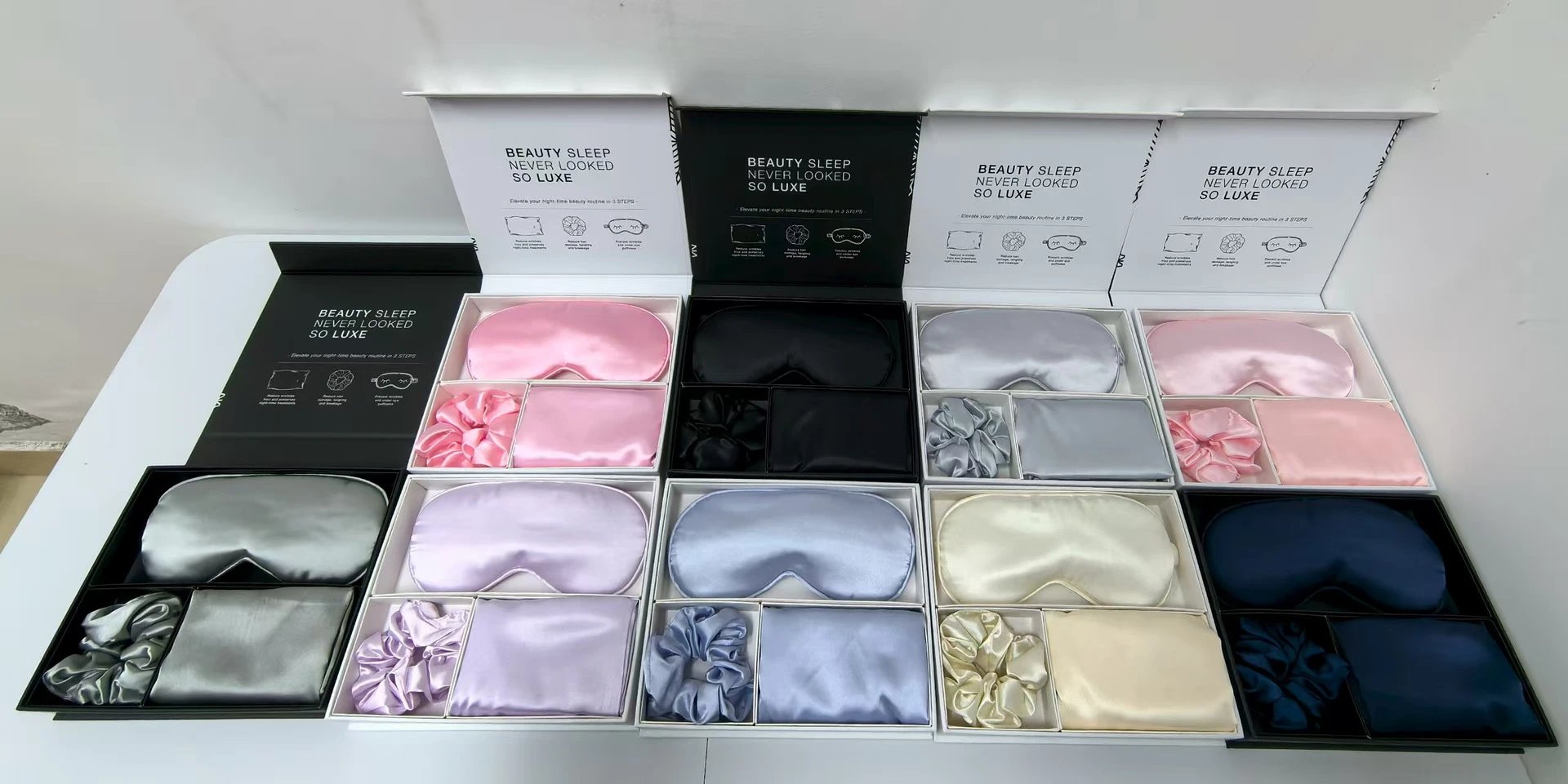 Design Silk Sleep Set Black Sleep Accessories Sleepwear - 4
