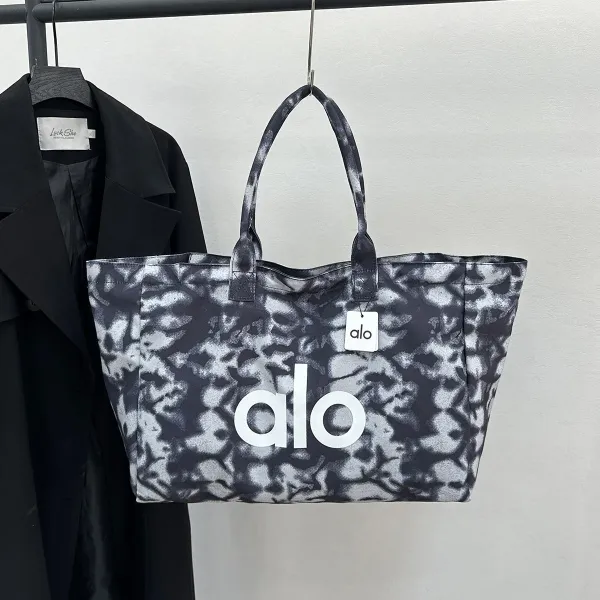 Alo Gray Tie-Dye Logo Tote Bag - 13