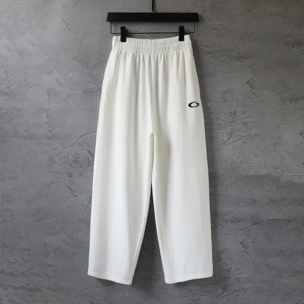 Design Minimalist Logo Sweatpants White - 1