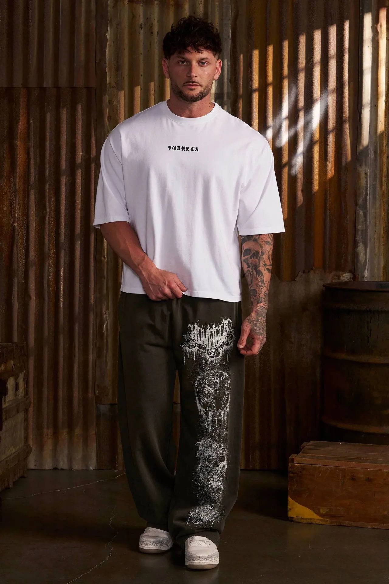 Hellstar Skull Graphic Navy Sweatpants - 5