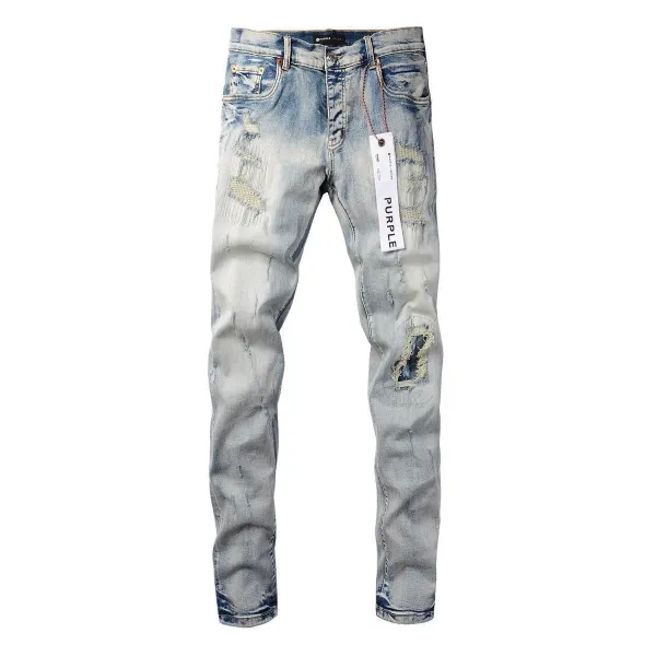 Design Abstract Paint Splatter Washed Denim Jeans - 31