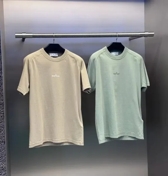 Stone Island Compass Logo T-Shirt Charcoal Gray T-Shirt - 8