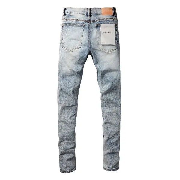 Design Abstract Paint Splatter Washed Denim Jeans - 38