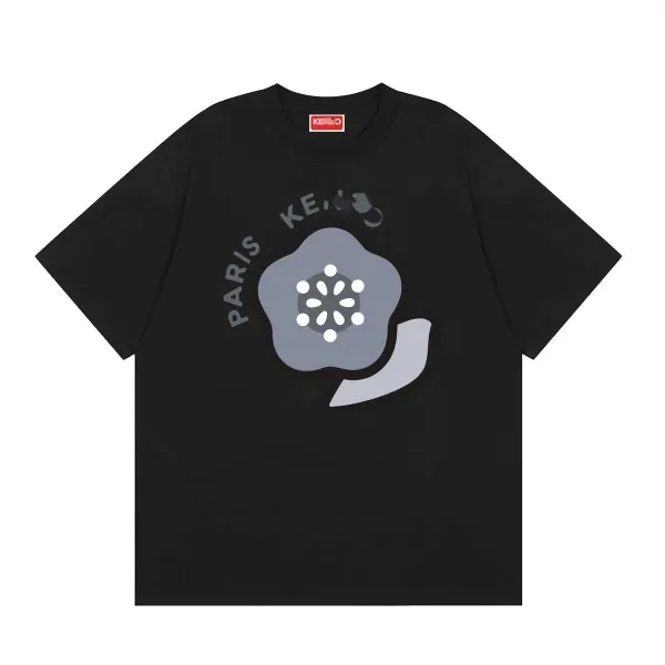 Kenzo Flower Logo Black T-Shirt - 1