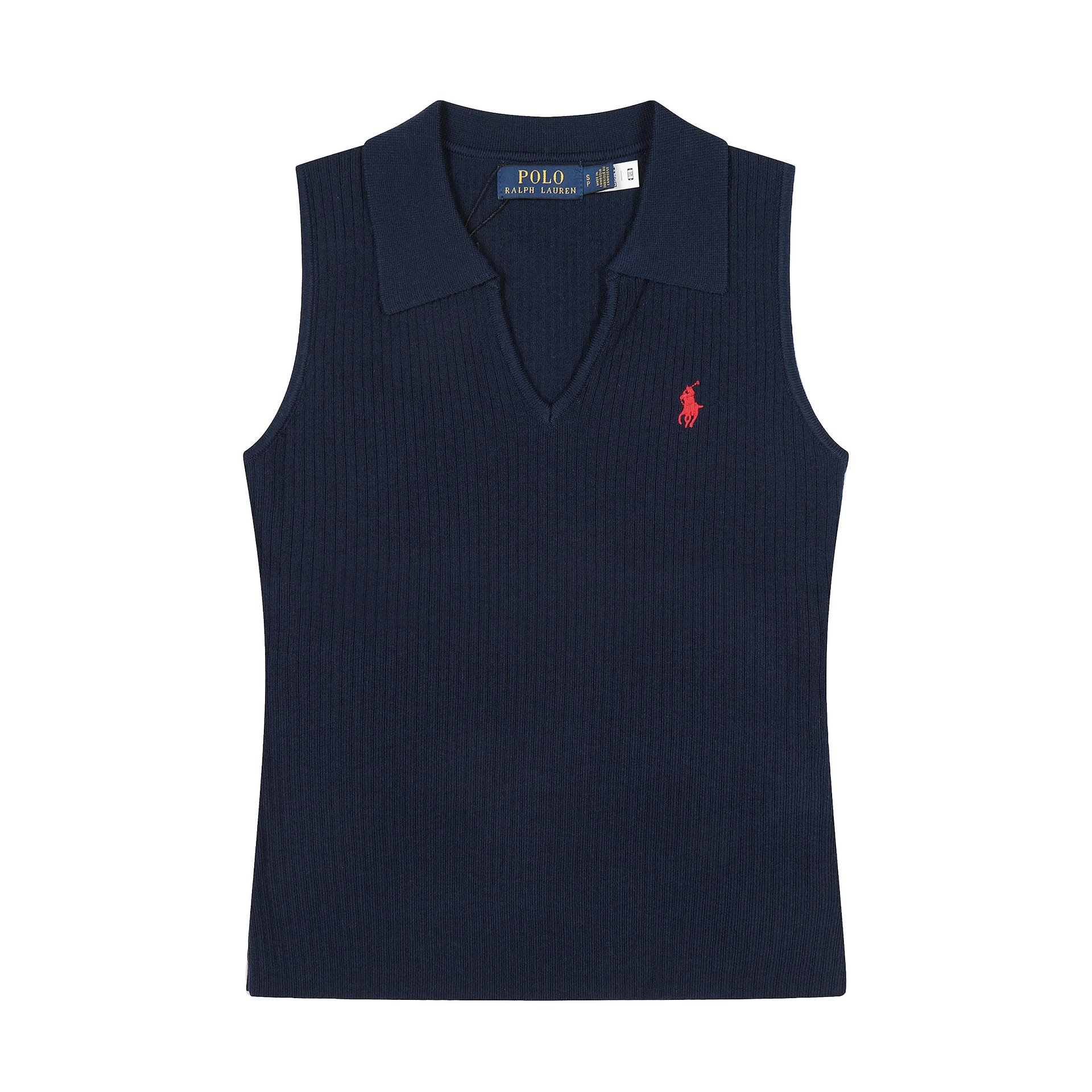 Polo Ralph Lauren Ribbed Knit Sleeveless Polo in Lavender Tops.polo - 14