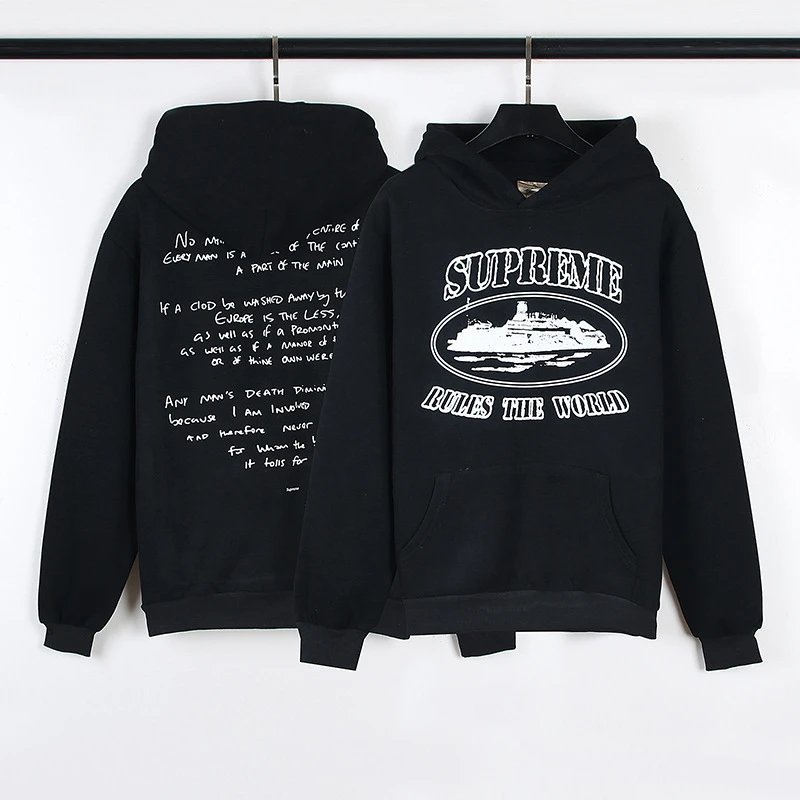 Design Embroidered Logo Black Hoodie - 33