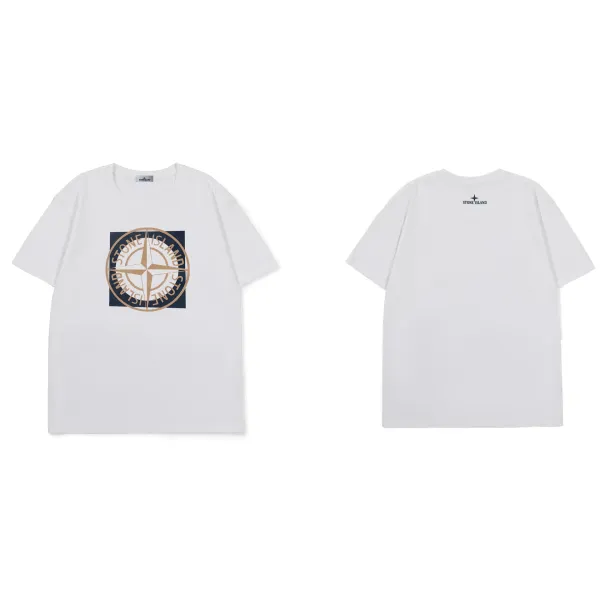 Stone Island Compass Logo T-Shirt White - 1