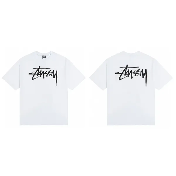 Stussy Classic Logo White T-Shirt - 1