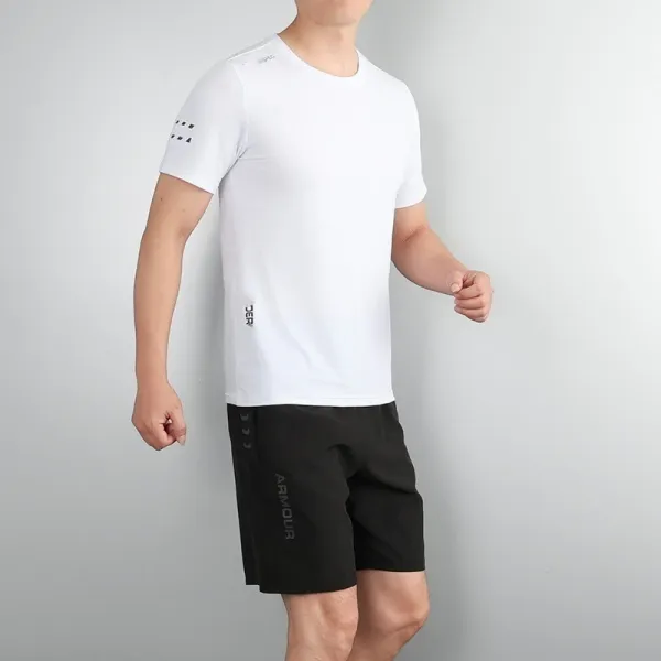 Design Performance T-Shirt and Shorts Set Gray Activewear - 17