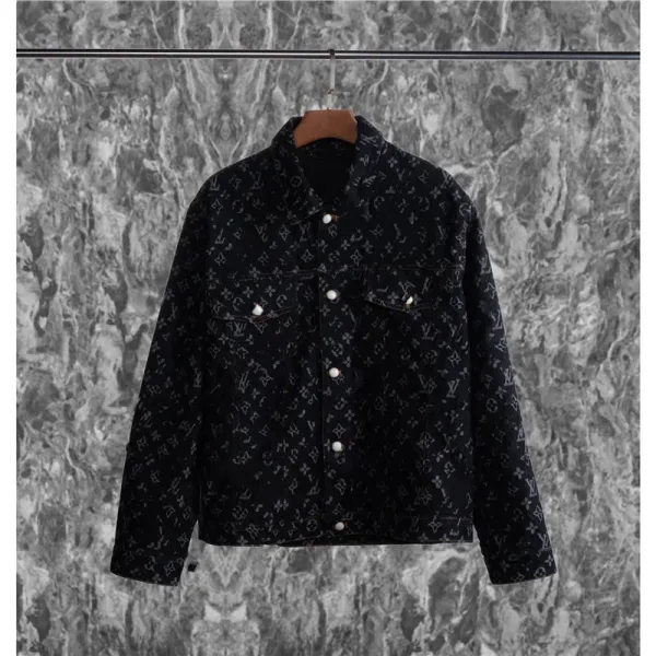 Louis Vuitton Monogram Denim Trucker Jacket Black - 1